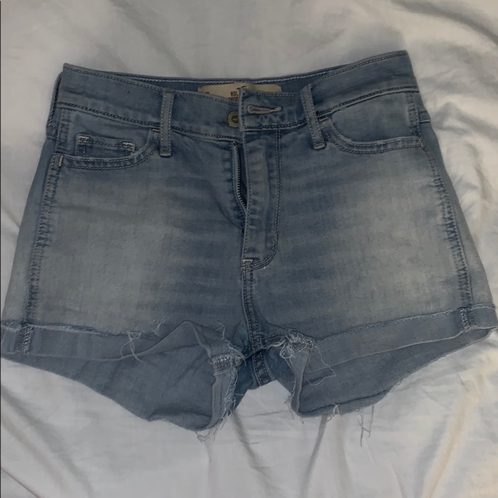 High waisted jean shorts